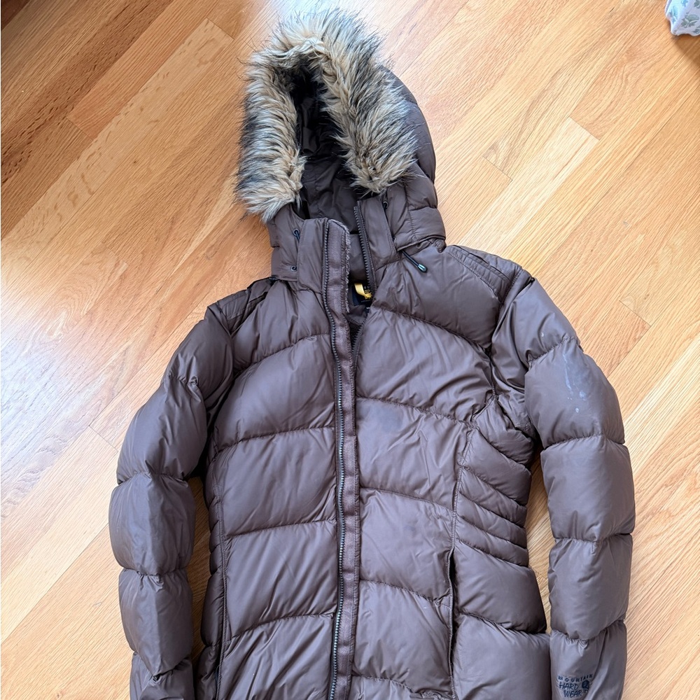 Mountain Hardwear Brown Jacket with Fur Hood